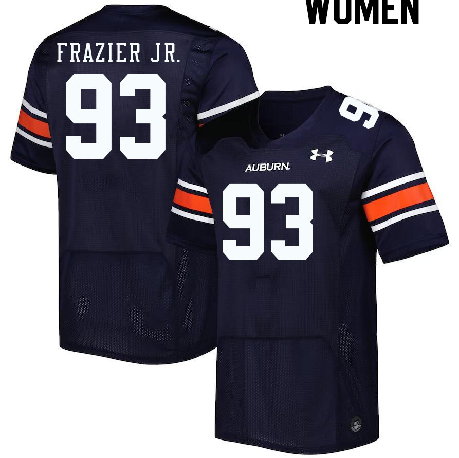 Women #93 Joe Frazier Jr. Auburn Tigers College Football Jerseys Stitched-Navy